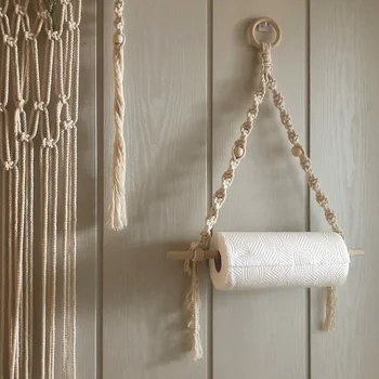Скандинавская Деревянная палочка для ношения на стене, украшение для спальни, гостиной, которое можно заплести вручную, Домашний декор