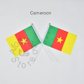 Флаг Камеруна Баннер 14*21 см размахивающий рукой Национальный флаг Украшение дома флаг баннер
