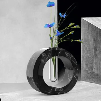 Форма для клея из эпоксидной смолы, Овальная квадратная пробирка для гидропоники, ваза для цветов, силиконовая форма