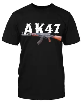 Футболка AK47 Fun Kalaschnikow 187 Gamer Gun Gaming Waffen MG Pistole Мужские Повседневные футболки из 100% хлопка, Свободный Топ, Размер S-3XL