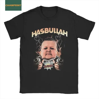 Футболки Hasbulla Magomedov Bang, мужская винтажная футболка из чистого хлопка, футболки с круглым воротником, топы с коротким рукавом и принтом