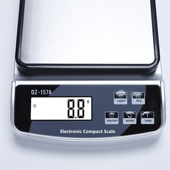 Цифровые кухонные весы 15/10/3 кг, Умные Измерительные инструменты, Водонепроницаемые Кофейные Весы с калибровкой, встроенные в USB-зарядку / плагин / аккумулятор