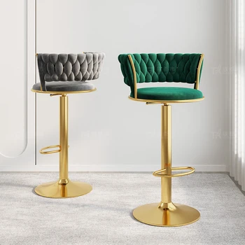 Эргономичные Высокие Кухонные Табуреты Luxury Banquet Gold Nordic High Chair Для Кухонного бара Минималистичная Мебель Silla Nordica HY