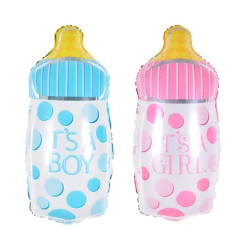 Это молочная бутылка для мальчика / девочки, фольгированные шарики в горошек, гелиевый баллон для душа ребенка, украшение детского дня рождения, детская игрушка
